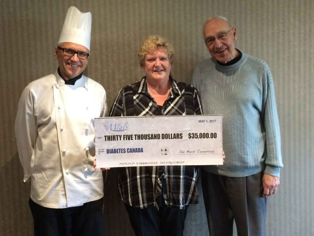 (Left to right) Chef Todd Pylypiw, Patty Crawford (Chair) and Bill Brady (Chair Emeritus).